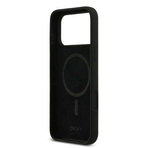 Apple iPhone 17 Pro Max Kılıf DKNY Orjinal Lisanslı M-safe Şarj Özellikli Metal Logolu Silikon Kapak