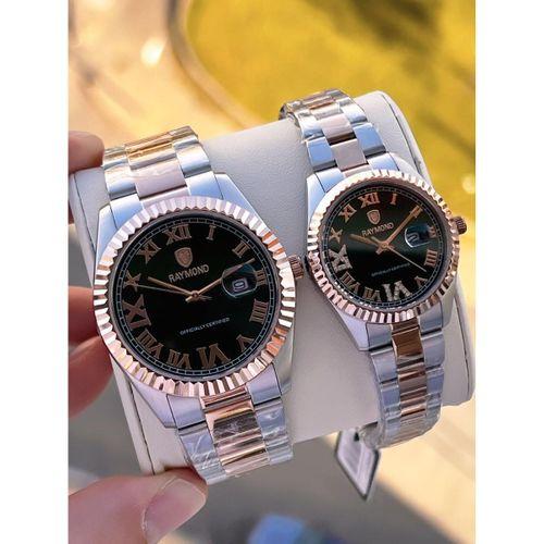 Raymond Ciflere Özel Sevgili Kombini 2 Yıl Garantili 5 Atm Suya Dayanklı Çift Saati CFT.03