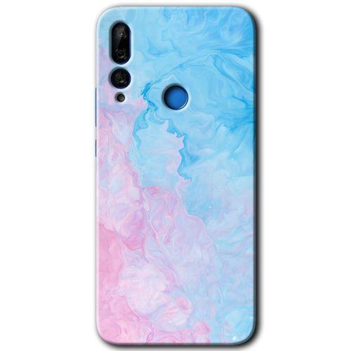 Huawei Y9 Prime 2019 Kılıf Baskılı Kapak - Blue Art + 5D Tam Kaplayan Cam