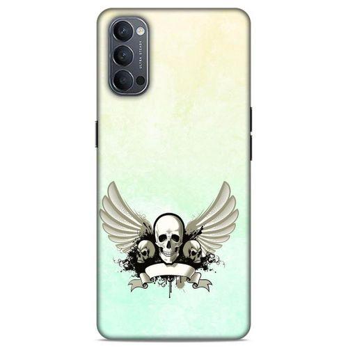 Lopard Oppo Reno 4 Uyumlu Kılıf Tattoo's (8) Baskılı Kılıf Yeşil Beyaz