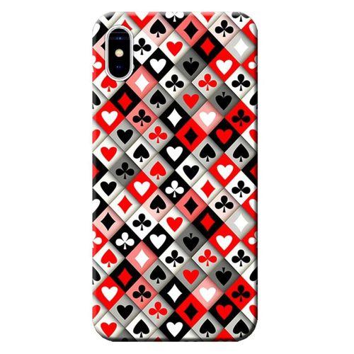 iPhone XS Kılıf İskambil Baskılı Esnek TPU Silikon