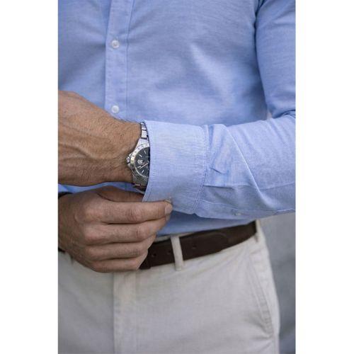 Likralı Regular Fit Nefes Alabilir Klasik Erkek Oxford Gömlek - Açık Mavi