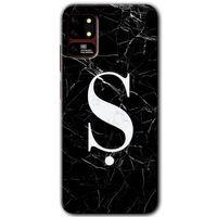 Reeder S19 Max Kılıf HD Desen Baskılı Arka Kapak - Siyah Mermer Desenli Ş Harfi