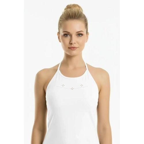 Boyundan Bağlamalı Taş İşlemeli Atlet