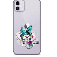 Zoologix (97) Apple Iphone 11 Şeffaf Kılıf Silikon Desenli