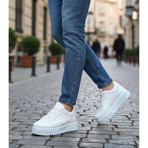 BA0802 BOA Beyaz Yüksek Taban Erkek Günlük Ayakkabı