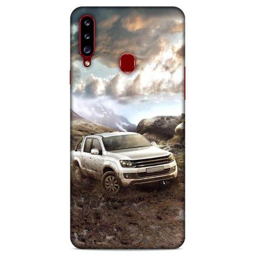 Lopard Samsung Galaxy A20s Uyumlu Kılıf PickUpX (38) Neo Hybrid Kılıf Gri Amarok