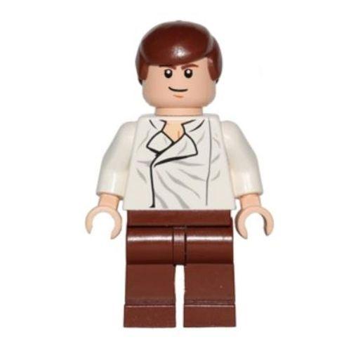 Lego Minifigür Star Wars Han Solo White Shirt with Wrinkles on Front sw0278