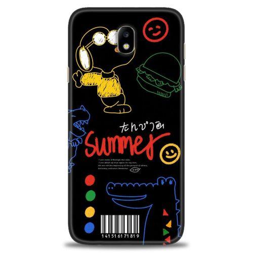 Samsung Galaxy J7 Pro / J730 Kılıf HD Baskılı Kılıf - Summer + Tam Ekran Koruyucu