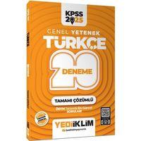 2025 KPSS Genel Yetenek Türkçe Tamamı Çözümlü 20 Deneme Yediiklim Yayınları