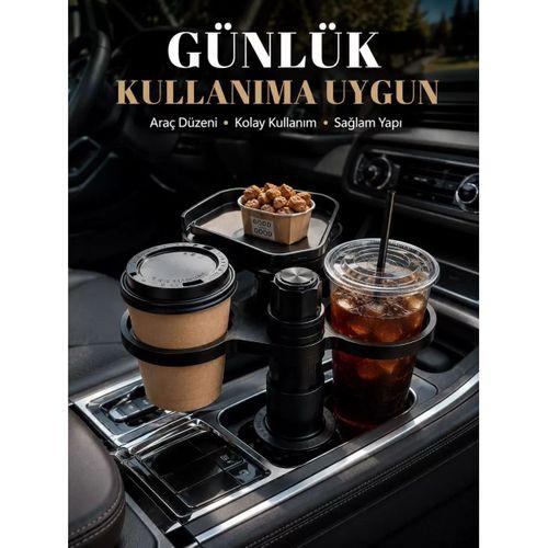 Araç İçi Bardaklık Organizeri Çok Amaçlı İçecek Ve Eşya Tutucu