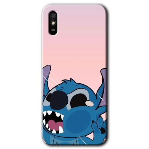 Xiaomi Redmi 9A Kılıf Baskılı Arka Kapak - Stitch +Tam Ekran Koruyucu