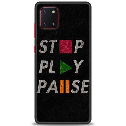 Samsung Galaxy A81 / Note 10 Lite Kılıf HD Baskılı Kılıf - Stop Play + Tam Ekran Koruyucu