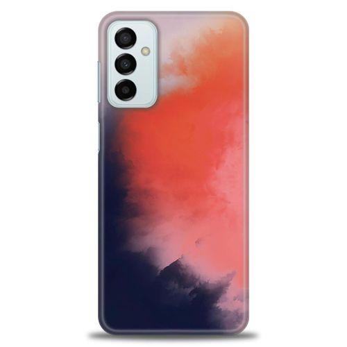 Samsung Galaxy M23 Kılıf HD Baskılı Kılıf - Sisli Turuncu + Tam Ekran Koruyucu