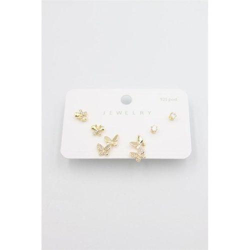 Çoklu Set Küpe - Altın