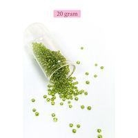 Dökme Cam Kum Boncuk (8/0) 3 mm - 20 Gram - Şeffaf Yeşil - BNC167