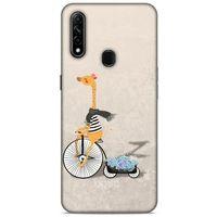 Oppo A31 Kılıf FunnyMaX (17) Tasarım Kılıf Bej Zürafa