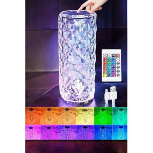 Gece Lambası Kristal Lamba Dokunmatik Şarjlı Hediyelik