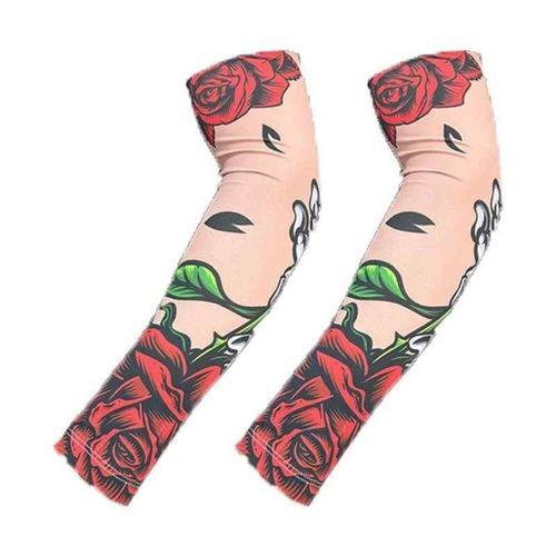 SEVGENT Giyilebilir Kol Dövmesi  Çorabı 3D Baskılı 2 Adet 006