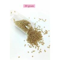 Dökme Cam Kum Boncuk (11/0) 2 mm - 20 Gram - Altın - BNC024
