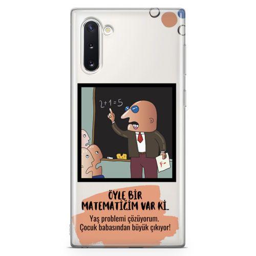 Samsung Galaxy Note 10 Kılıf Caps Matematik Arka Kapak Koruma Desenli Full Koruyucu