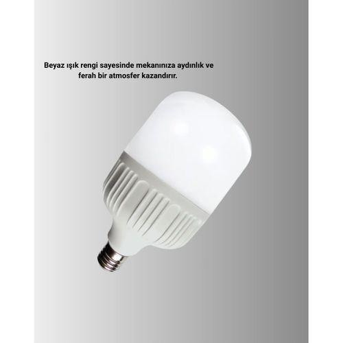 Uzun Ömürlü Şarjlı Led Ampul 30 Watt Güçlü Aydınlatma