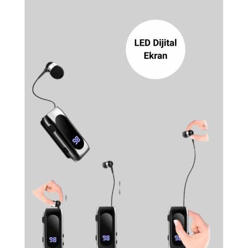 Dijital Göstergeli Bluetooth Kulaklık – Klipsli Ve Şık Tasarım