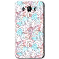 MRCİLETİSİM MRCİLETİSİM Samsung Galaxy J7 2016 Kılıf HD Desen Baskılı Arka Kapak + Temperli Cam - Çin Mandala 1