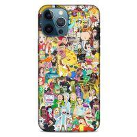 Apple iPhone 12 Pro Max Uyumlu Kılıf Rick And Morty (36) Glitter Kılıf Cop Morty