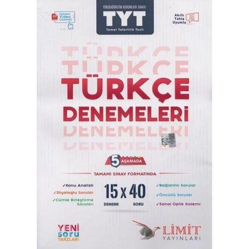 TYT Türkçe 15 X 40 5 Aşamada Yeni Soru Tarzları ile Denemeleri Limit Yayınları