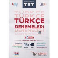 TYT Türkçe 15 X 40 5 Aşamada Yeni Soru Tarzları ile Denemeleri Limit Yayınları