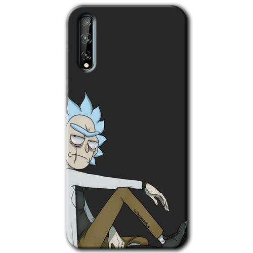 Huawei Y8P Kılıf HD Desen Baskılı Arka Kapak - Rick + Kırılmaz Cam