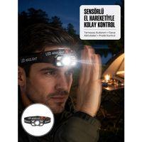 Şarj Edilebilir Led Far Hareket Sensörlü 5 Modlu Outdoor Yeni Nesil