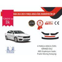 Fiat Uyumlu Egea 2014-2019 4 Parça Kırmızı Ön Lip