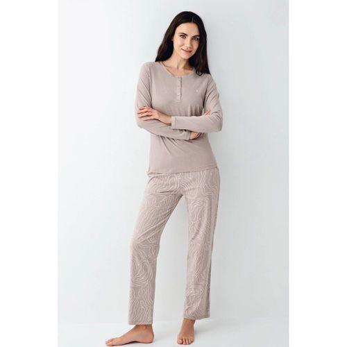 Pierre Cardin 9097-x Kadın Battal Uzun Kol Pijama Takım