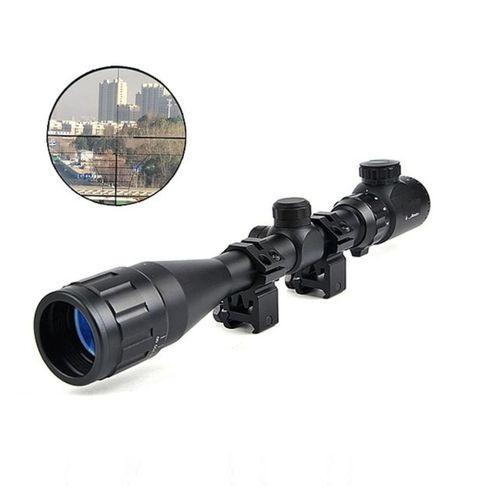 4-12x40 Aoeg Dürbünü Mil Dot Kırmızı - Yeşil Lens Koruyucu