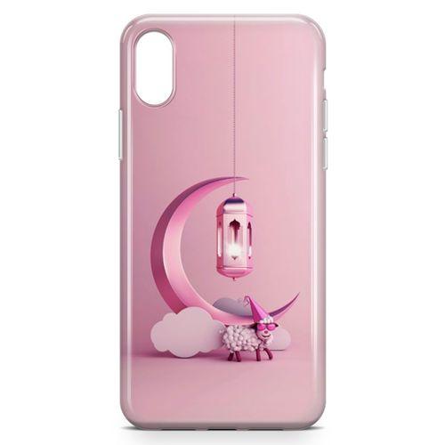 Apple iPhone XS Kılıf Pembe Süsler Arka Kapak Koruma Desenli Full Koruyucu
