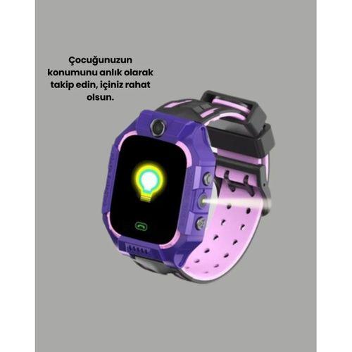 S10 Akıllı Çocuk Saati Mor Model Çift Yönlü Konuşma Ve Sos Fonksiyonu