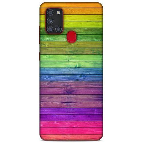 Lopard Samsung Galaxy A21s Uyumlu Kılıf Wood'X (26) Tpu Silikon Kılıf Desenli