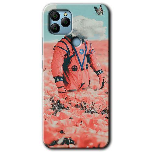 MRCİLETİSİM General Mobile GM 22 Kılıf HD Desen Baskılı Arka Kapak + Temperli Cam - Uzay Bahçesi