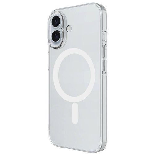 Apple iPhone 16 Kılıf Zore M-safe Şarj Özellikli Şeffaf Tek Kamera Çerçeveli Porto Kapak