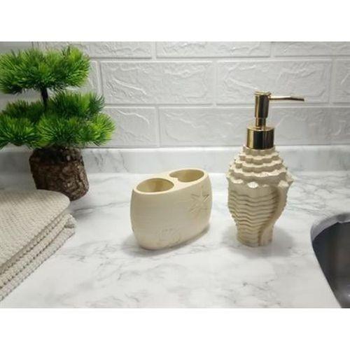 Sıvı Sabunluk,Diş Fırçalık 2 Li Banyo Seti,İstiridye