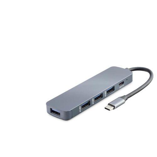 Type-C Hub 4*Usb3.0 + Dc Sv Gri HDX7044
