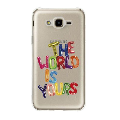 Samsung J7 Core The World Is Yours Premium Şeffaf Silikon Kılıf