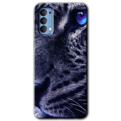 OPPO Oppo Reno 4 Kılıf HD Desen Baskılı Arka Kapak - Kaplan