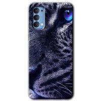 OPPO Oppo Reno 4 Kılıf HD Desen Baskılı Arka Kapak - Kaplan