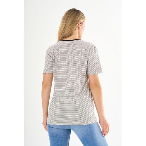 ALEXANDERGARDI V Yaka Çizgili T-shirt