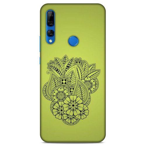 Lopard Huawei Y9 Prime 2019 Uyumlu Kılıf Tattoo's (40) Fit Silikon Kılıf Çiçek Dövmesi