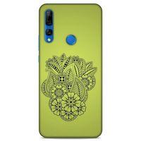 Lopard Huawei Y9 Prime 2019 Uyumlu Kılıf Tattoo's (40) Fit Silikon Kılıf Çiçek Dövmesi