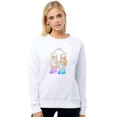 Friends Best Baskılı Beyaz Kadın Sweatshirt